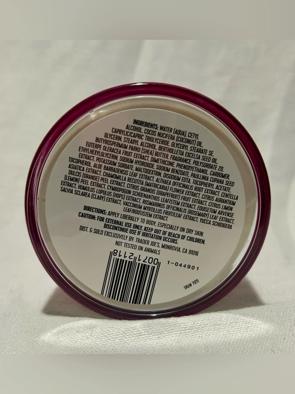 Trader Joe’s Brazil Nut Body Butter Acai Guarana 8oz